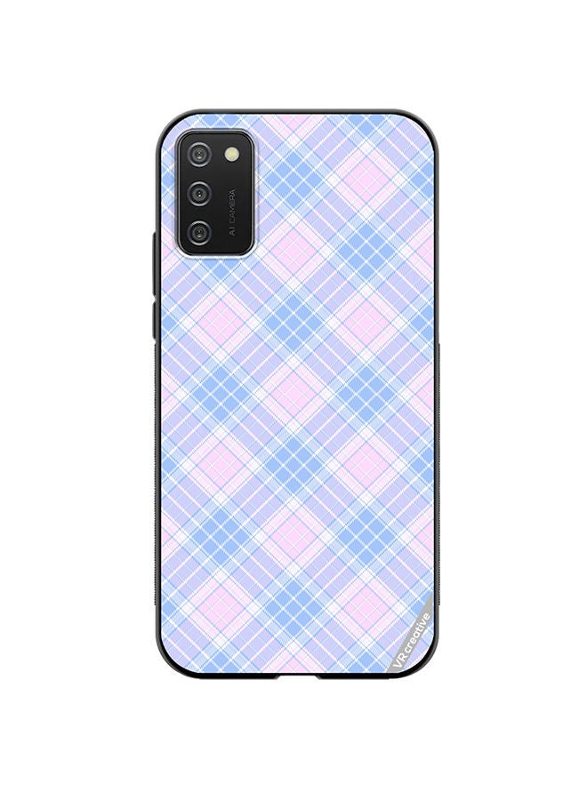 VR CREATIVE Protective Case Cover For Samsung Galaxy A02s Checks Color Square Geometric Texturee Design Multicolour - Image 1