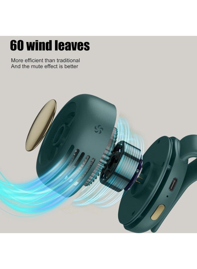 epicarma Portable Mini Leafless Clip Fan USB Rechargeable 360° Adjustable Personal Cooling Fan with Waist Neck & Collar Clip, 3 Speed Bladeless Pocket Fan, 900mAh Battery Up to 5 Hours, Hands Free Makeup Eyelash Travel Camping Outdoor Fan for Women Men - Image 4