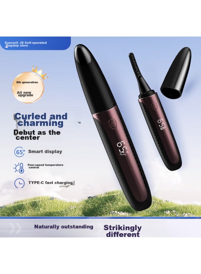 Eyecurl Electric Eyelash Curler, Fifth Generation, Black, Upgraded Digital Display, K-cu Model, Eyelash Curling Tool, Long-lasting Shaping - Image 1