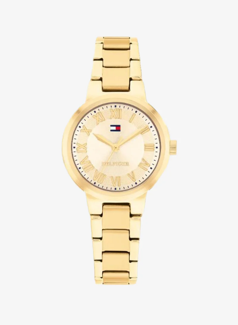 Ionic Plated Thin Gold Steel Quartz Basic Watch