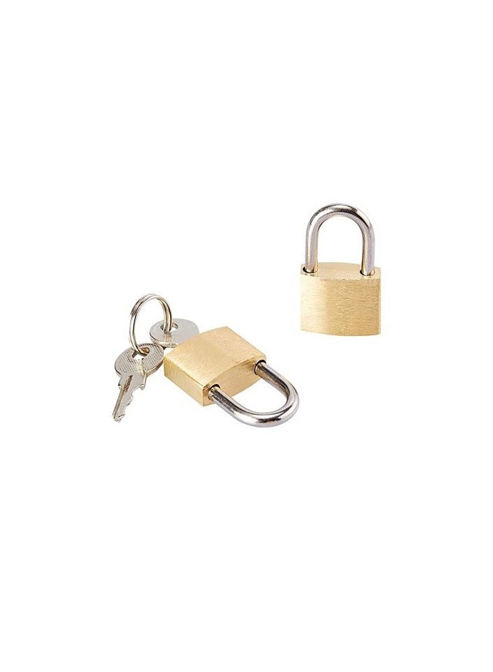 Golden Padlock With 3 Key (25mm) - Image 3