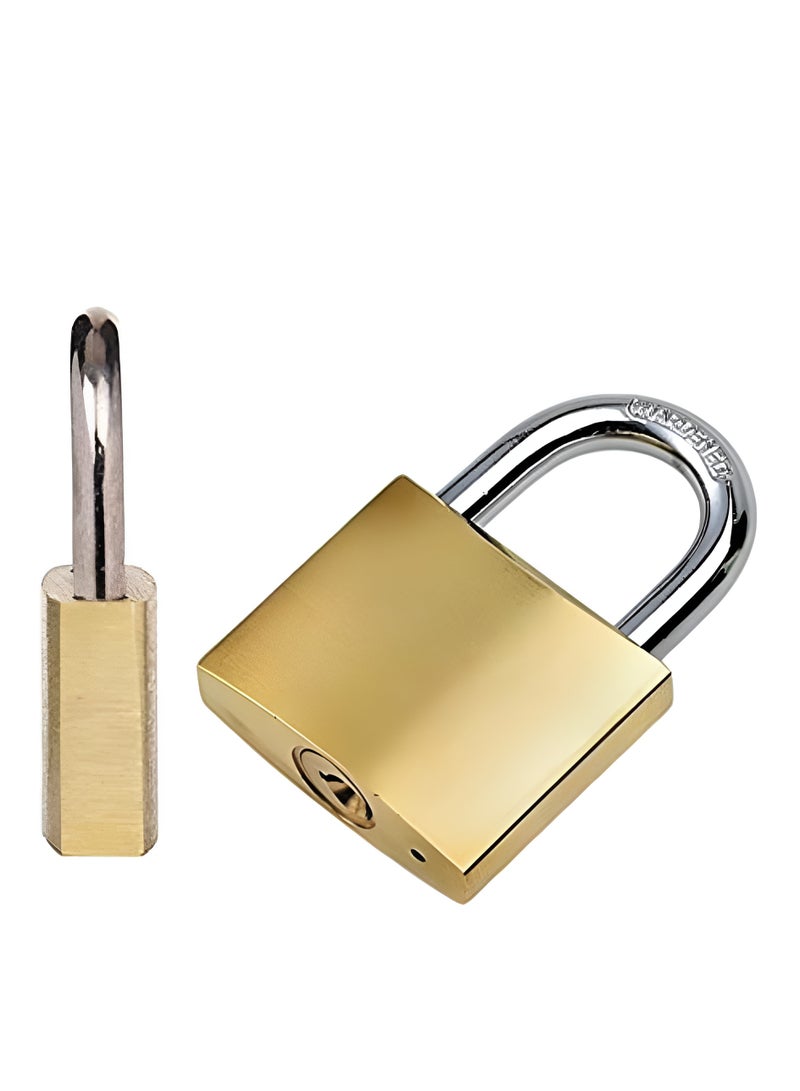 Golden Padlock With 3 Key (25mm) - Image 4