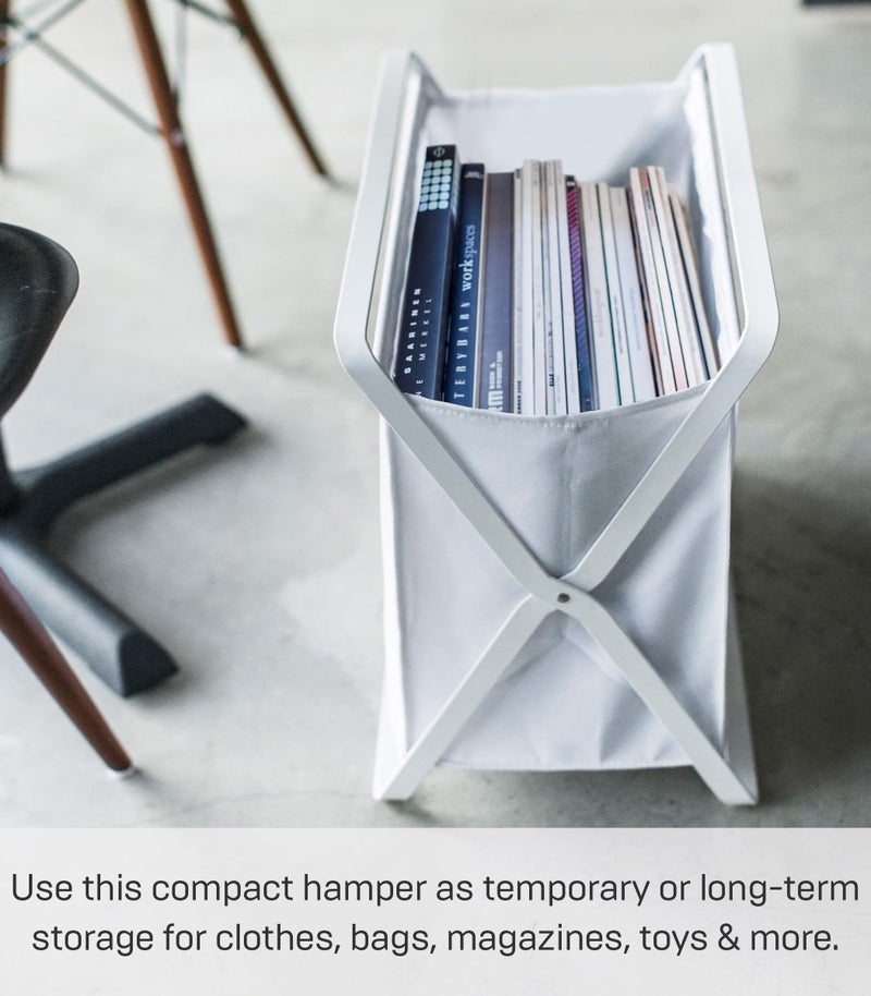 YAMAZAKI home Tower Storage Hamper White - Image 4