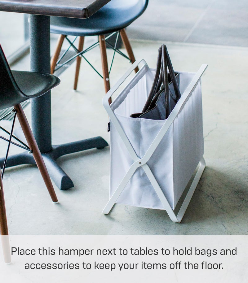 YAMAZAKI home Tower Storage Hamper White - Image 3