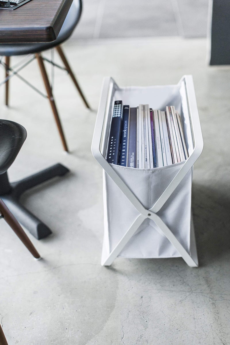 YAMAZAKI home Tower Storage Hamper White - Image 2