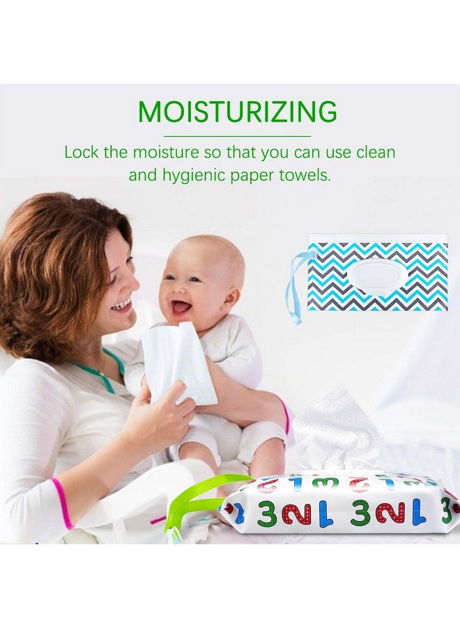 DOERDO DD DOERDO 4 Pieces Portable Wet Wipe Pouch Bags Set, Baby Wipe Holder Reusable Travel Wet Wipe Dispenser Keeps Baby Wipe Fresh and Safe - Image 5