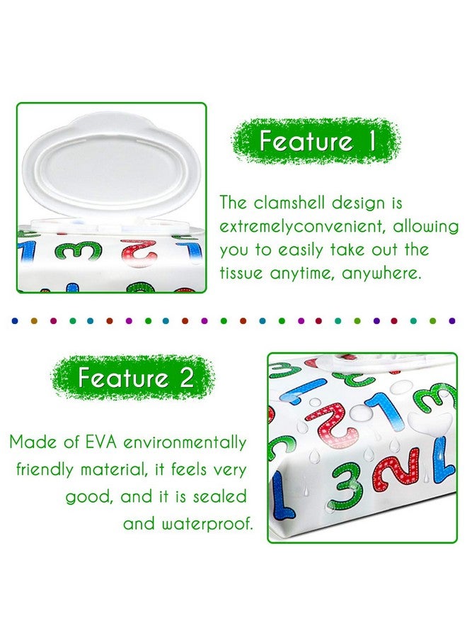 DOERDO DD DOERDO 4 Pieces Portable Wet Wipe Pouch Bags Set, Baby Wipe Holder Reusable Travel Wet Wipe Dispenser Keeps Baby Wipe Fresh and Safe - Image 4