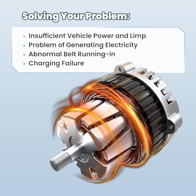 FuseRish 13502988 Alternator 150A Compatible with Chevy Camaro 2010-2012 3.6L, Colorado 2015-2016 3.6L, G-M-C Canyon 2015-2016 3.6L,Replace Number: FG15S026, 11485N, 11485, 11007 AL8876X, 849127 - Image 5