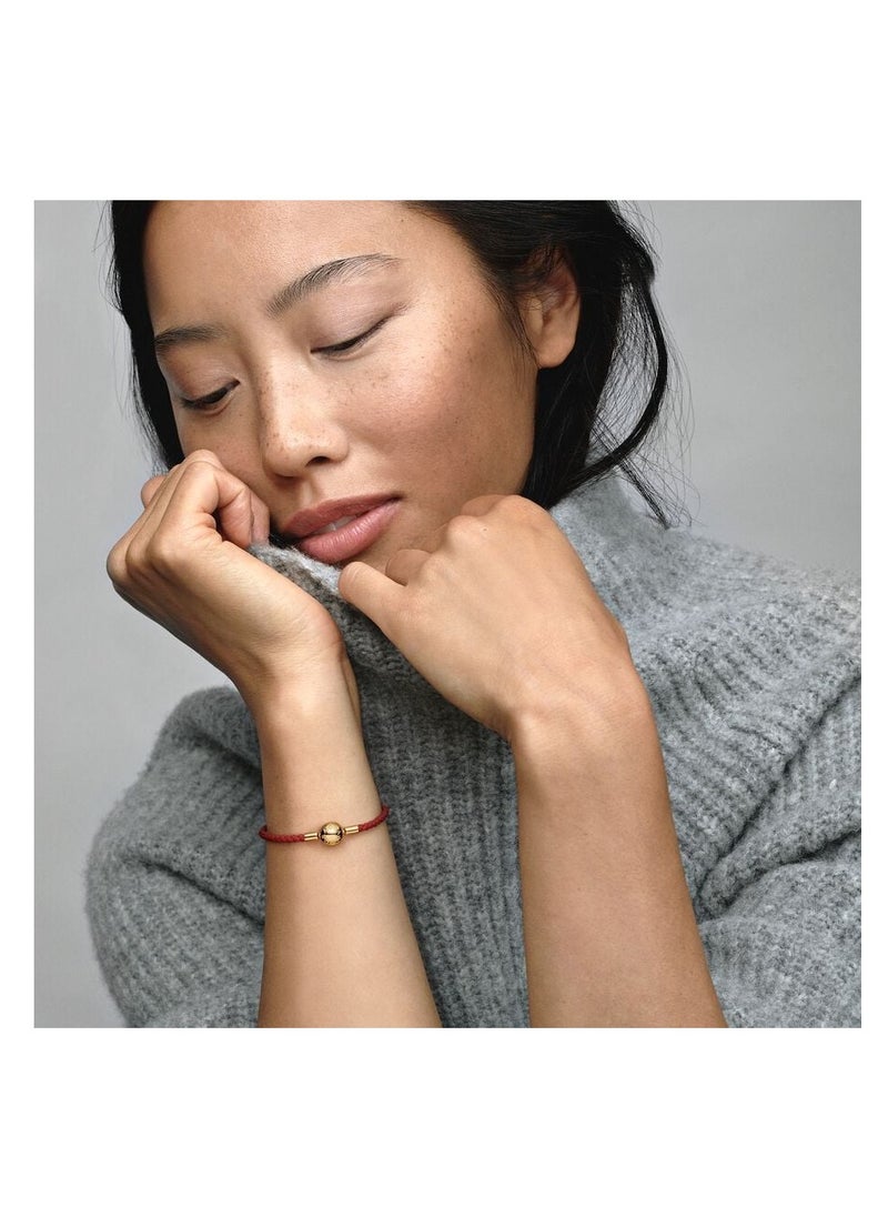 Pandora Violet - Pandora Moments Red Woven Leather Bracelet - Image 1