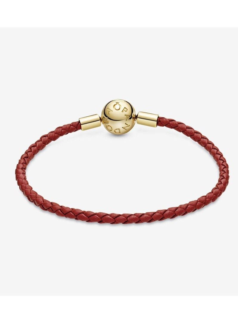 Pandora Violet - Pandora Moments Red Woven Leather Bracelet - Image 1