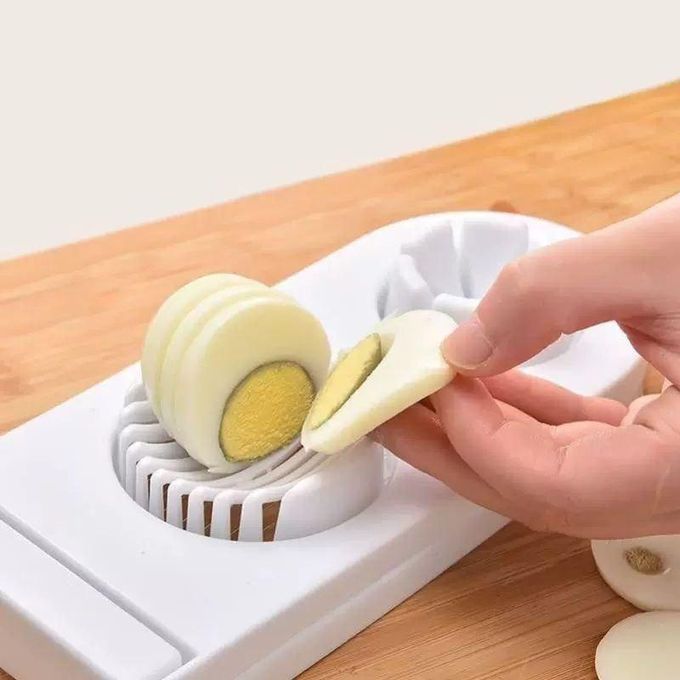 zoba 2-in-1 boiled egg slicer with stainless steel cutting wire. - Image 3