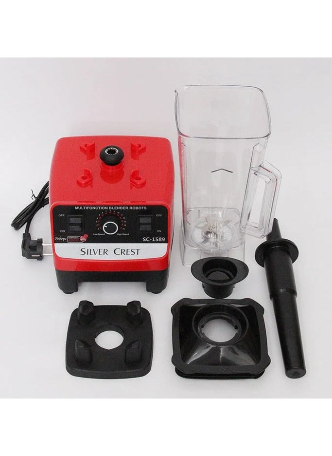 SILVER CREST - High-Speed Blender Mixer Juicer: BPA-Free, Heavy-Duty, 15-Speed, Smart Timer, Ideal for Smoothies, Juices, Ice Crushing, and Food Processing - Image 1