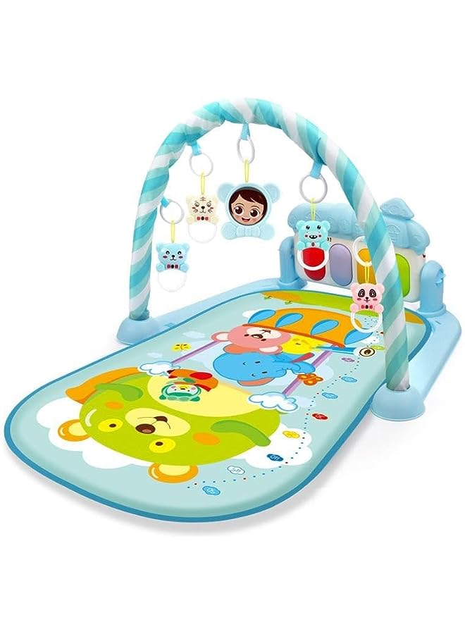 vesus play Mats for Baby Gyms, Kick and Play Piano Gym Mats, Detachable Tummy Time Mat with Music and Lights, Musical Electronic Learning Toys, Activity Center for Babies - Image 1