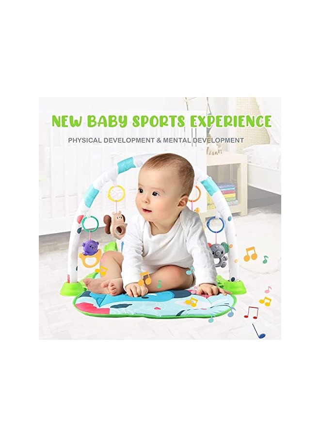 vesus play Mats for Baby Gyms, Kick and Play Piano Gym Mats, Detachable Tummy Time Mat with Music and Lights, Musical Electronic Learning Toys, Activity Center for Babies - Image 2
