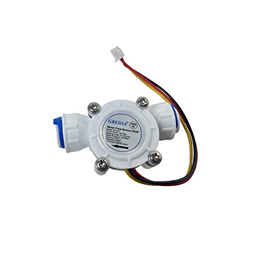 GREDIA 3/8" Quick Connect Water Flow Sensor Food-Grade Switch Hall Effect Flowmeter Fluid Meter Counter 0.3-10L/min - Image 4