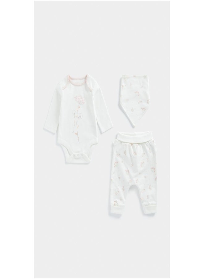 mothercare My First 3 Piece Baby Outfit Set  - Image 1
