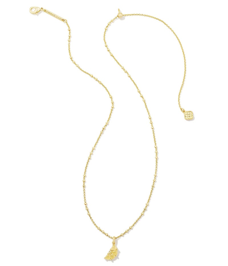 Kendra Scott Lemon Short Pendant Necklace, 14K Gold-Plated Brass, Fashion Jewelry for Women, Yellow Opalite Glass - Image 2