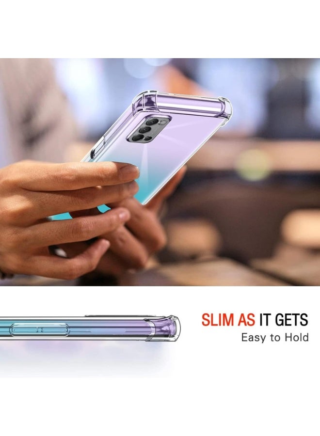 جراب متوافق مع Oppo A52 / A72 / A92، غطاء سيليكون شفاف TPU Gorilla مضاد للصدمات وواقي للكاميرا وزوايا مقاومة للصدمات - شفاف - Image 3