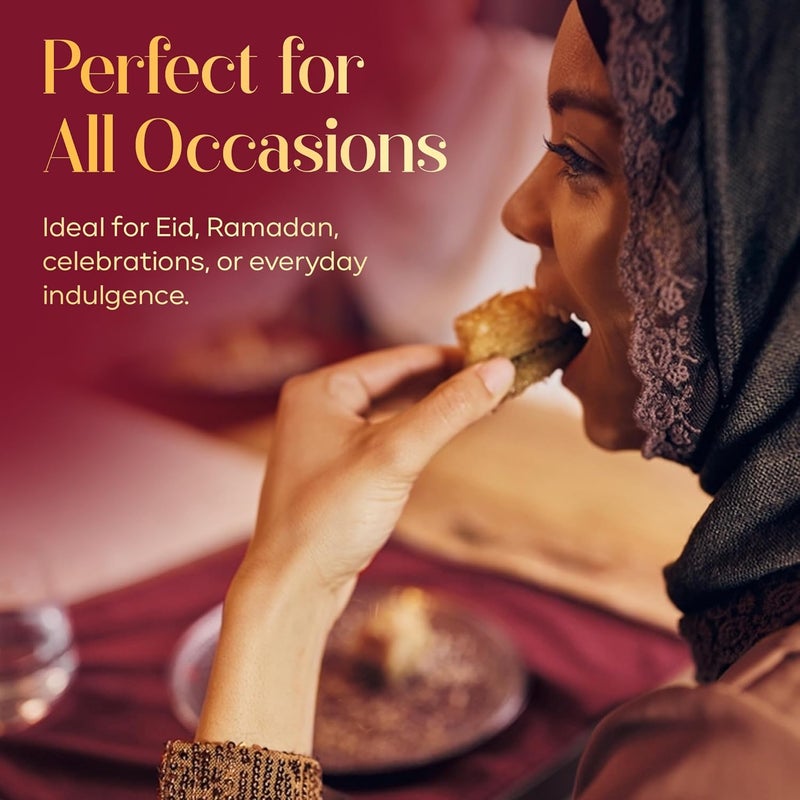 Abu Al Jedi 150g Mixed Baklava -  Premium Arabic Sweets Gift Box for Eid, Diwali, and Special Occasions – Middle Eastern Dessert – Traditional Baklawa - Image 5