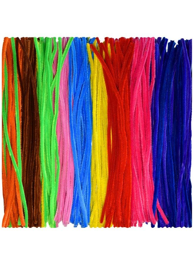 GOTOONE منظفات الأنابيب 200 قطعة سيليل ستيمز 10 ألوان لتزيين الفنون اليدوية الحرفية (6 مم × 12 بوصة) - Image 1