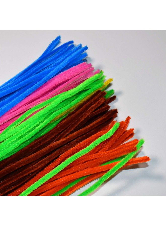 GOTOONE منظفات الأنابيب 200 قطعة سيليل ستيمز 10 ألوان لتزيين الفنون اليدوية الحرفية (6 مم × 12 بوصة) - Image 3
