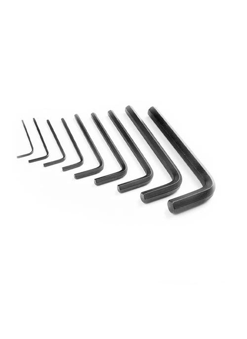 Red Champion Red Champion 9 Pcs Full Hex Allen Key Kit Bolt Spanner Goti Wrench L Shape Repair Tool Set for BikeBicycleCycleGuitar Allen Key Set With Small Screwdriver And 3m Inchitape  - Image 2