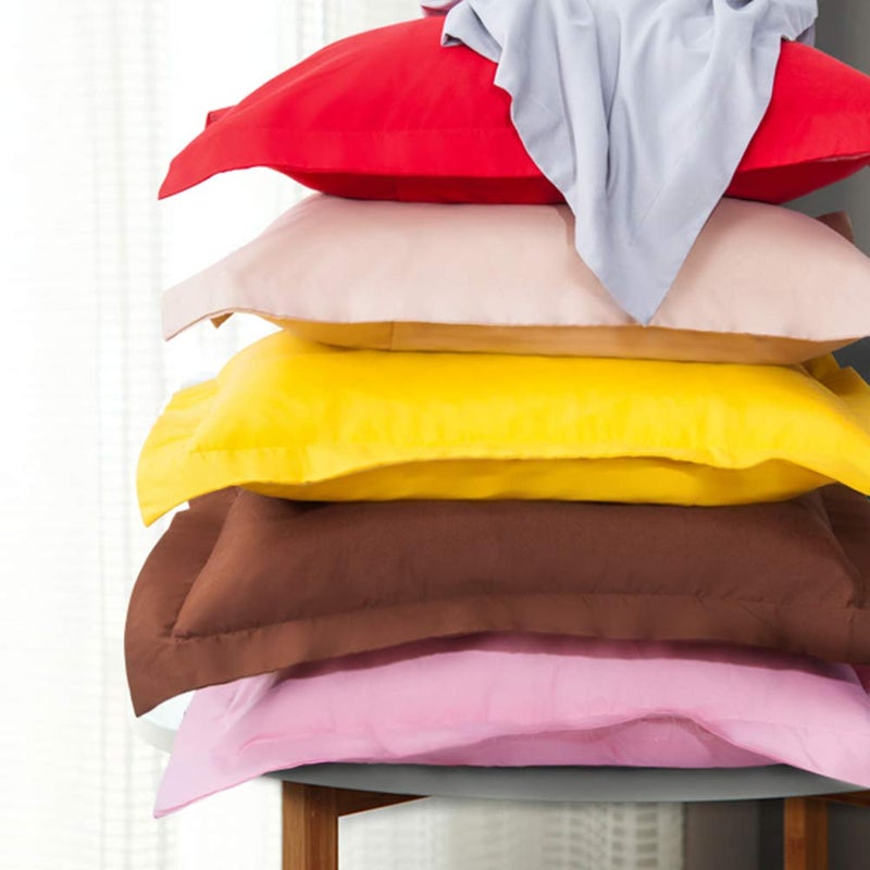 إن تي باي NTBAY King Pillow Sams - 2 Pack Microfiber 20x36 Covers Sham - Super Super and Dozy Wrinkle Resistant 20x36 Indces Oxford Plowcases Pale Orange  - Image 5