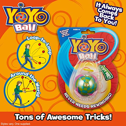 BIG TIME TOYS Yoyo Ball Automatic Return Yoyo, Assorted Colors and Patterns, Never Needs rewinding, New Twist on Old Fun, Enhances Motor Skills and Hand-Eye Coordination, Grows with Skill Level - Image 2