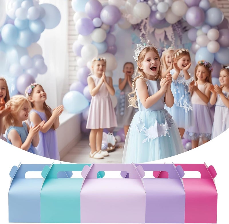 UnicoPak 30 Pack Baby Blue Gable Treat Boxes Party Favor Goodie Bag Boxes for Candy Treats Snacks Cookie Toys for Birthday Party Special Events, 6.5x3.5x3.5 Inches - Image 5