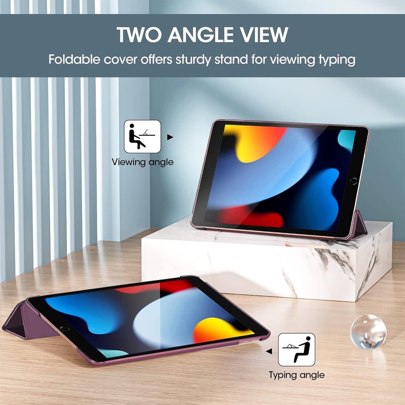 Procases Ipad 10.2 Case 9Th Gen 2021/ Ipad 8Th Gen 2020/ 7Th Gen 2019, Slim Stand Hard Back Shell Protective Smart Cover Case For 10.2 Inch Ipad 9/8/7-Purple - Image 5