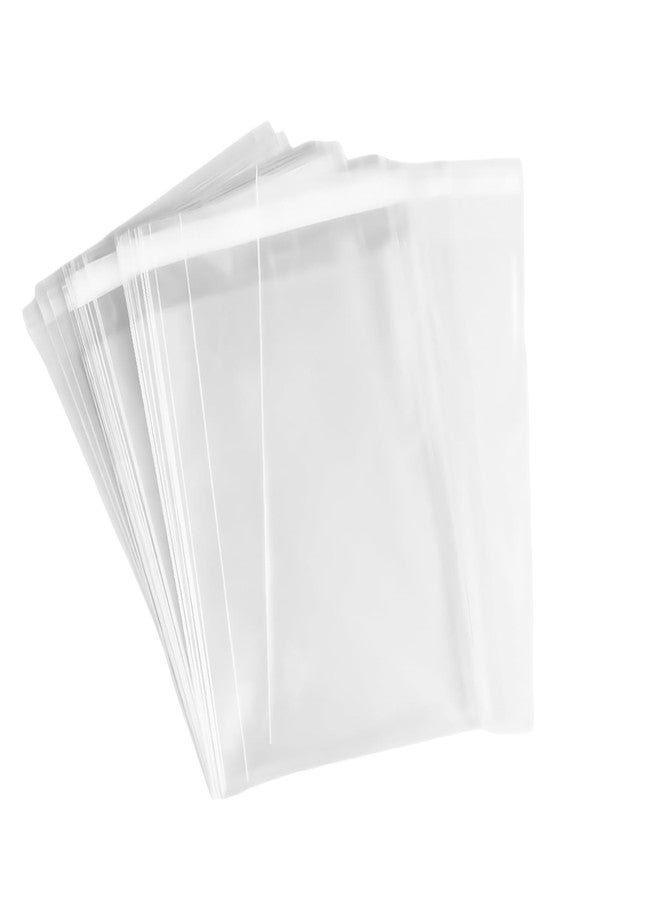 XINGZI 100 Pack 4 3/4in. X 6 1/2in Clear Resealable Cello/Cellophane Treat Bags Self Sealing Bags Food Safe for Cookie Candle Soap Candy Bakery Gift - Image 1