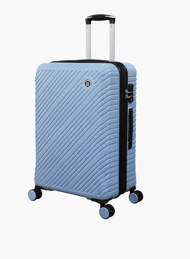 it Textured Hardcase Luggage Trolley with Retractable Handle - 24 Inches Check-in Bag