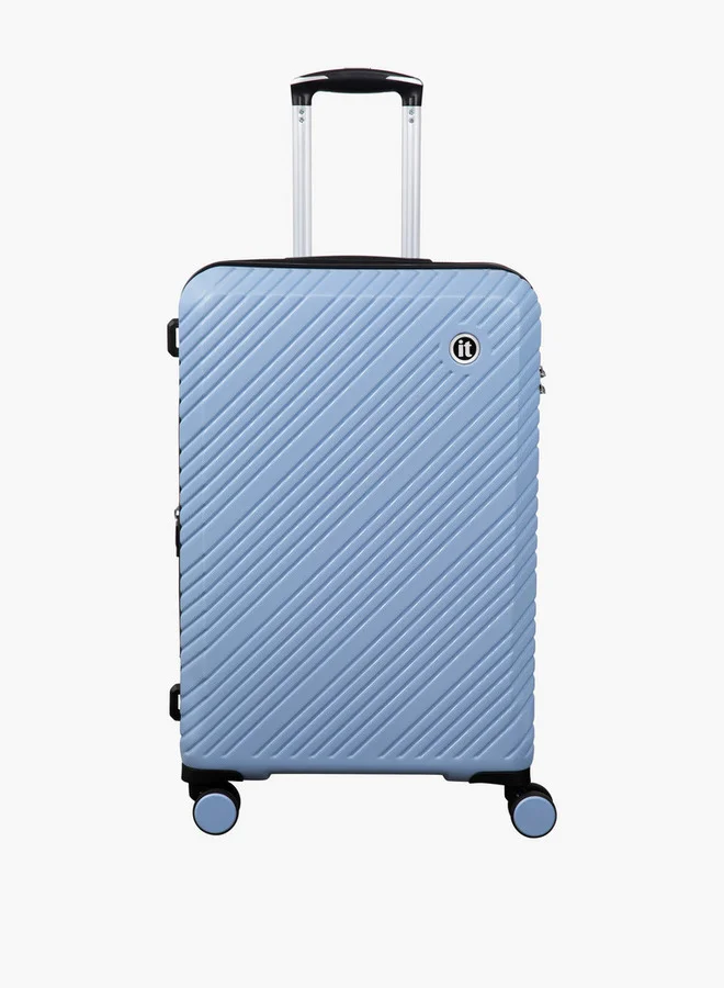 Textured Hardcase Luggage Trolley with Retractable Handle - 24 Inches Check-in Bag