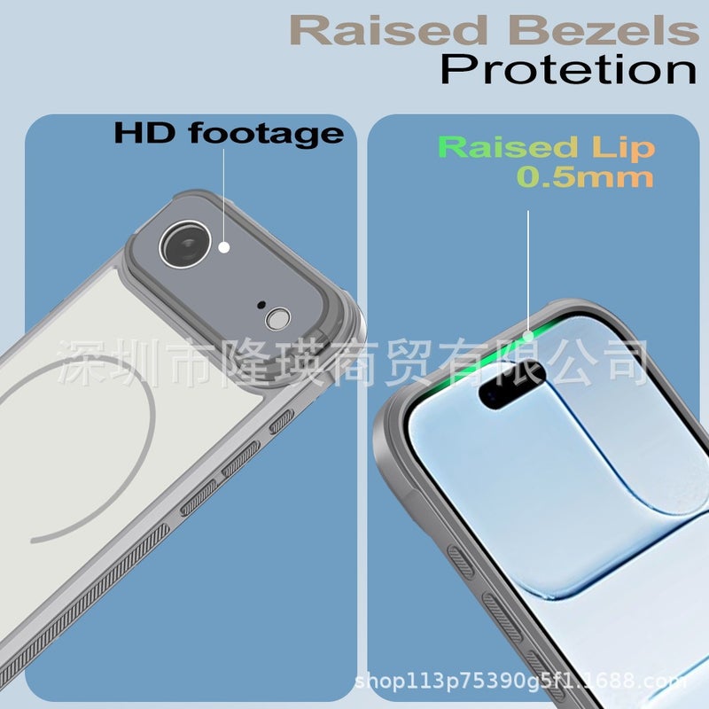 غطاء MagSafe بPC باللون بني مغناطيسي بوظيفة حامل لـ iPhone 15 / 15 Plus / 15 Pro / 15 Pro Max مع مغناطيس قوي وحامل قائم مع مقاوم للصدمات مع ملمس غير لامع مع حماية من السقوط - Image 5