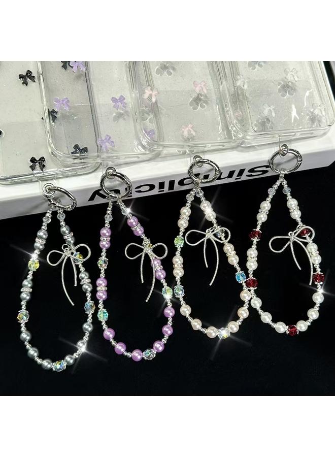 erorex Case For iPhone 16 Plus Little Fresh Bow Bracelet Chain TPU Phone Case - Image 3