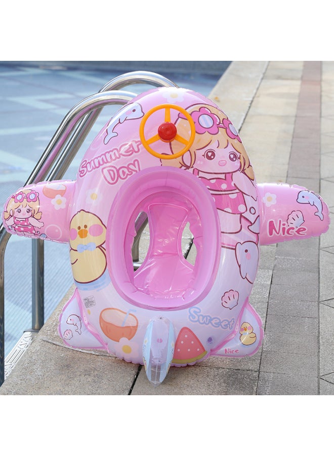 Thickened Children's Steering Wheel Toy Car Horn Boat Baby Water Swimming Ring Inflatable Swimming Seat Ring Seat Boat-Outer Diameter After Inflation:Suitable For 9.00 Kg-30.00 Kg-Inside Diameter After Inflation:Little Monster Airship