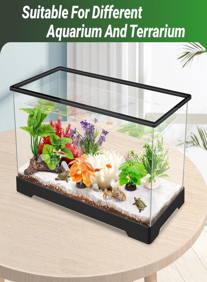 GOZILLA Fish Tank Plants, Reptile Artificial Plastic Plants, Reptile Plants for Terrarium, Aquarium Decorations Resin Pedestal Ornaments for Fish Tank Accessories Set.(5PCS/C-Set) - Image 3