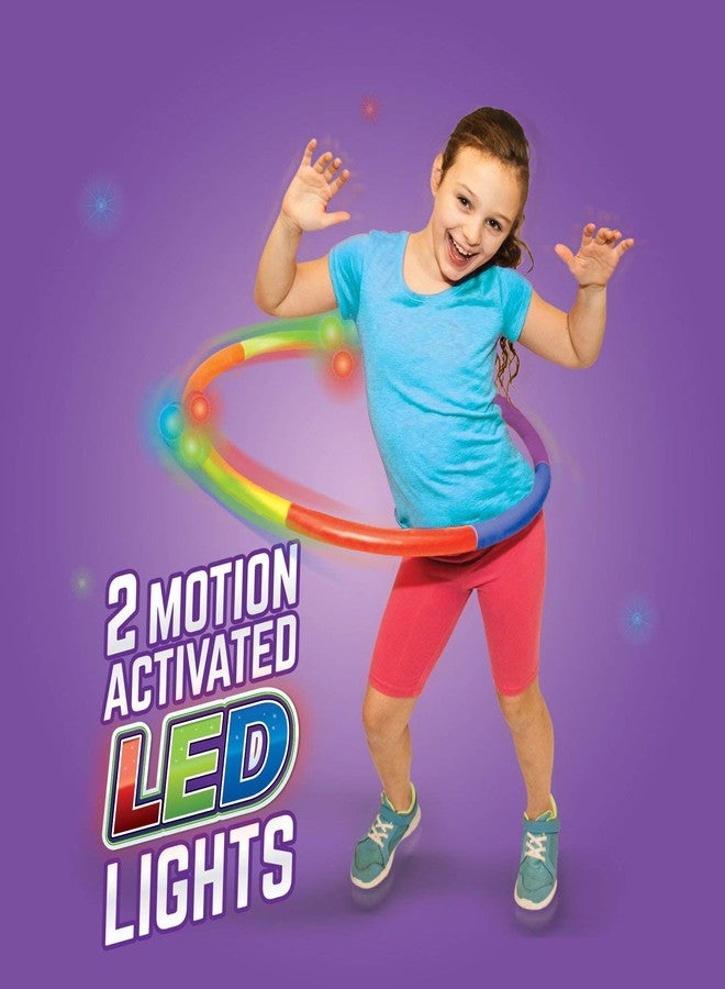 Geospace LED Light Up Snap & Go Multi Color 6 Piece Hula Hoop Toy for Kids Great for Exercise, Birthday Parties (Single Pack) NO Batteries Required - Image 3