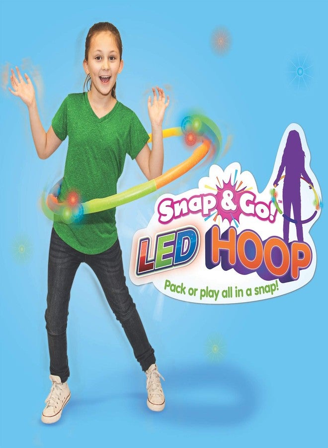 Geospace LED Light Up Snap & Go Multi Color 6 Piece Hula Hoop Toy for Kids Great for Exercise, Birthday Parties (Single Pack) NO Batteries Required - Image 2