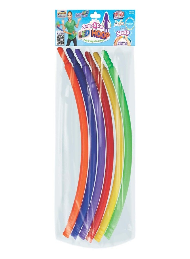 Geospace LED Light Up Snap & Go Multi Color 6 Piece Hula Hoop Toy for Kids Great for Exercise, Birthday Parties (Single Pack) NO Batteries Required - Image 4