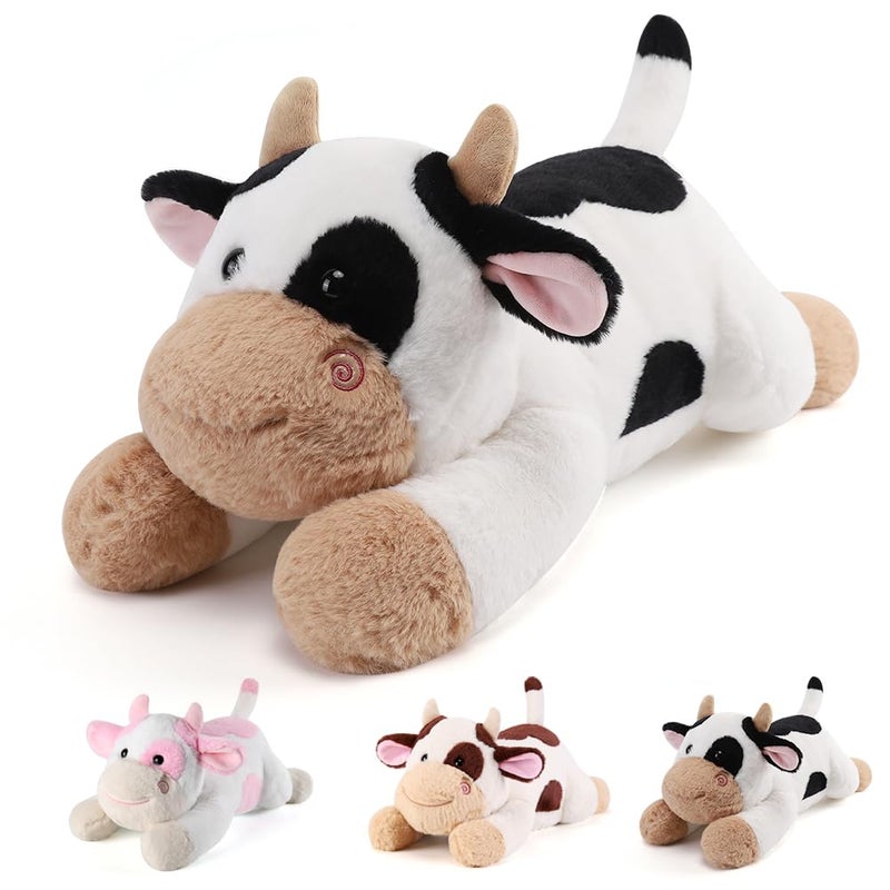 gnomantic Cow Weighted Stuffed Animals 22 Inch 45 Pounds Weighted Plushies Cow Stuffed Animals Big Plush Pillow Cute Plush Toys Gifts for Kids Adults 22 45 lbs - Image 2