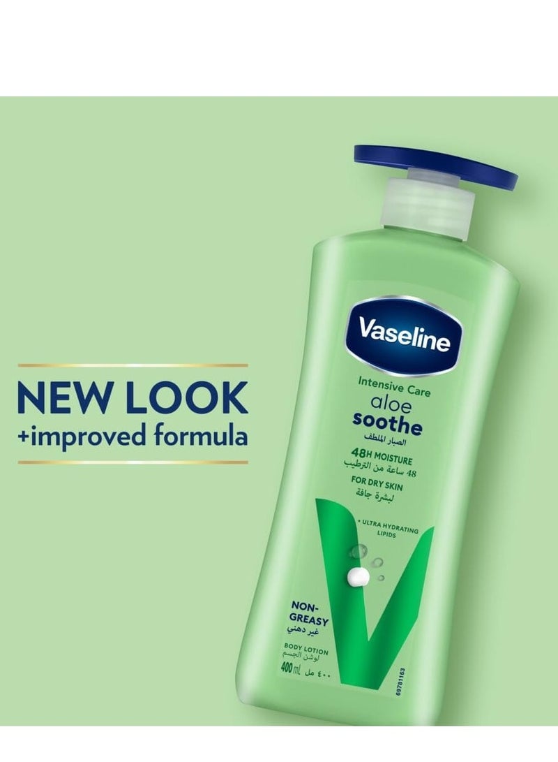 VASELINE Body Lotion Aloe Soothe , 400ml - Image 2