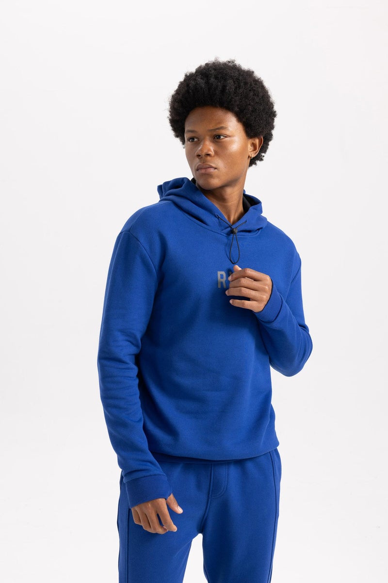 DeFacto Man DeFactoFit Standard Fit Thick Hooded Sweatshirt  - Image 4