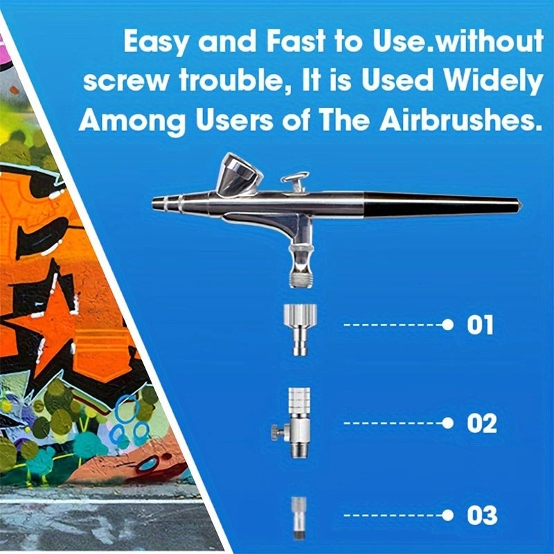 Spedertool 16 Pcs Airbrush Adapter Set, 1/8 and 1/4 Inch Male/Female Connectors, Quick Disconnect - Image 2