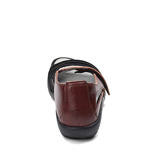 NAOT Women's Papaki Sandal Black Velvet/Cinnamon Combo 5-5.5 M US - Image 5