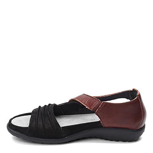 NAOT Women's Papaki Sandal Black Velvet/Cinnamon Combo 5-5.5 M US - Image 4