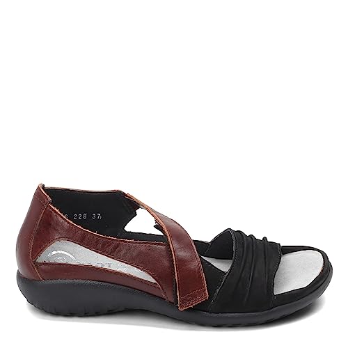 NAOT Women's Papaki Sandal Black Velvet/Cinnamon Combo 5-5.5 M US - Image 2