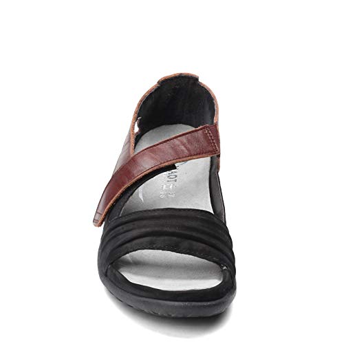 NAOT Women's Papaki Sandal Black Velvet/Cinnamon Combo 5-5.5 M US - Image 3
