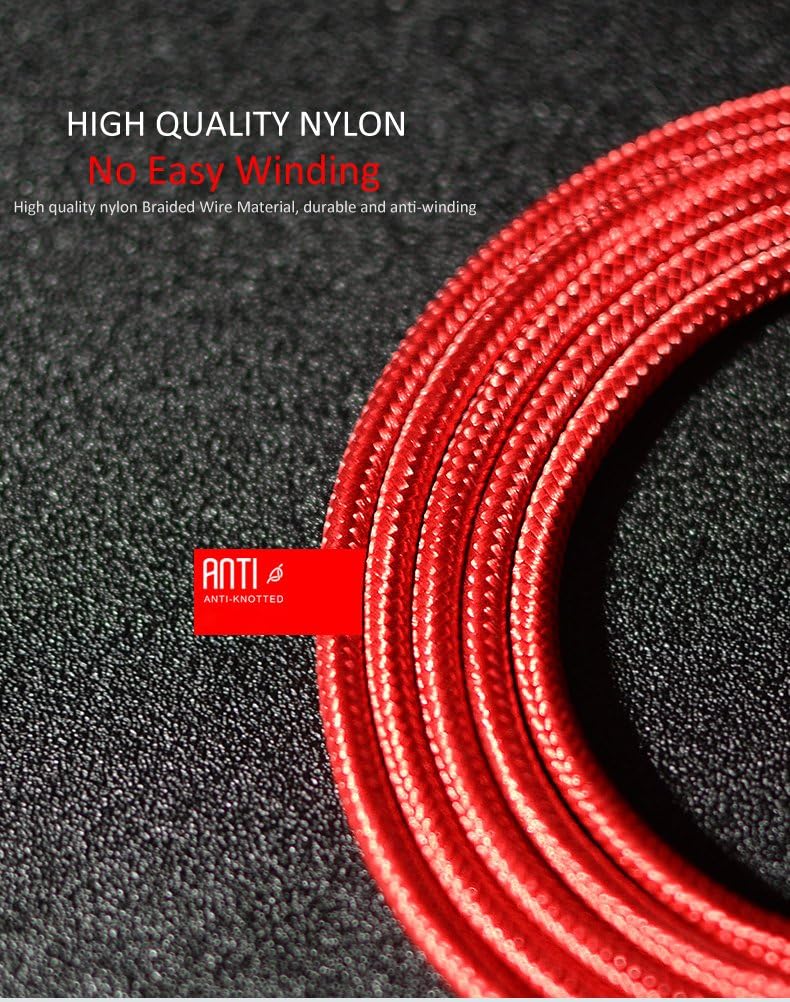 Soopii Original Type c Fast Charging USB Data Cable - Reversible Charger, 1.2 Meter Long, Nylon Braided, Aluminum Connector Support .(Red) - Image 4