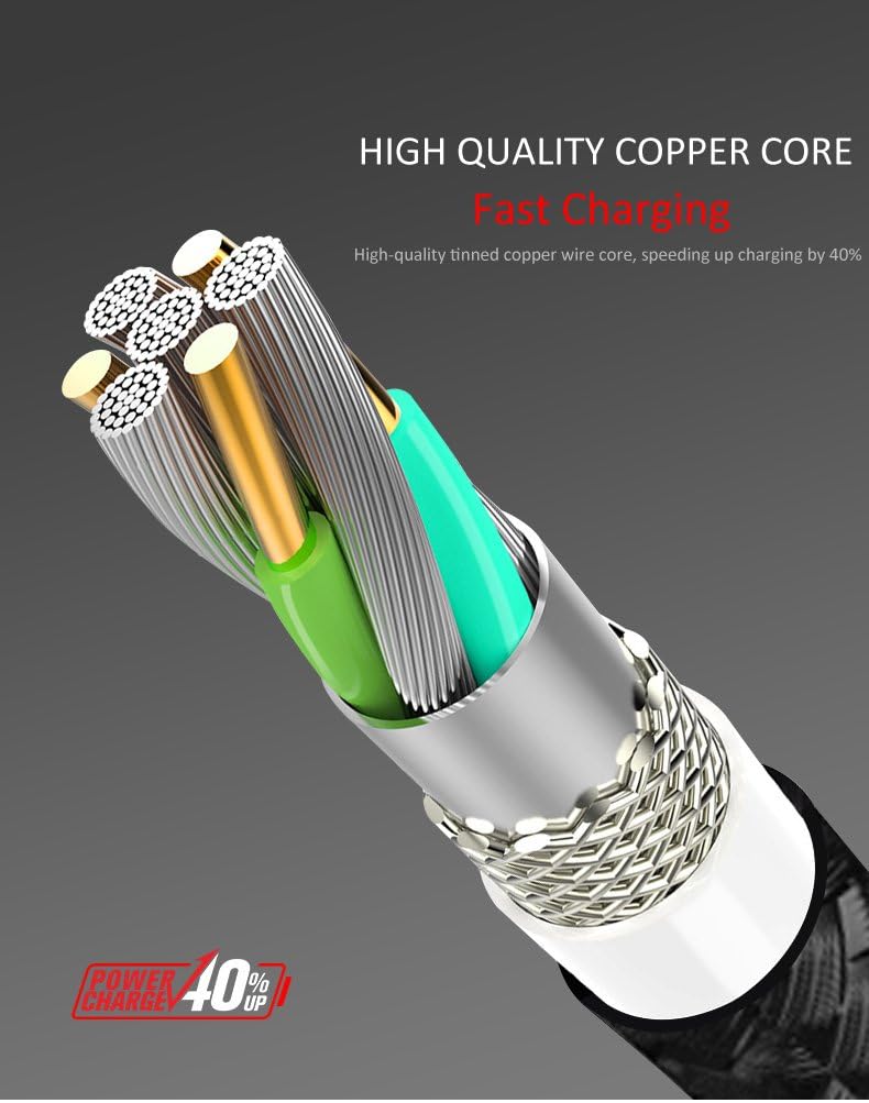 Soopii Original Type c Fast Charging USB Data Cable - Reversible Charger, 1.2 Meter Long, Nylon Braided, Aluminum Connector Support .(Red) - Image 5